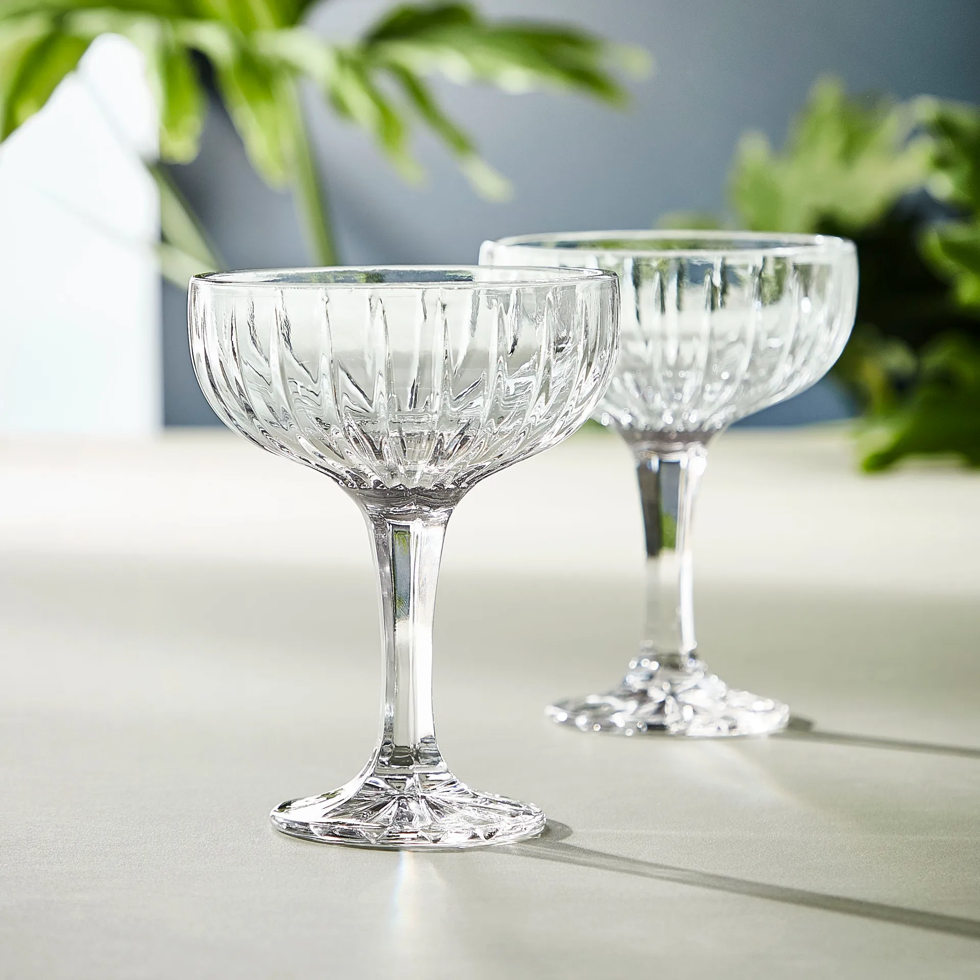 Copo de champanhe Relief, 4 un., Clear Aida