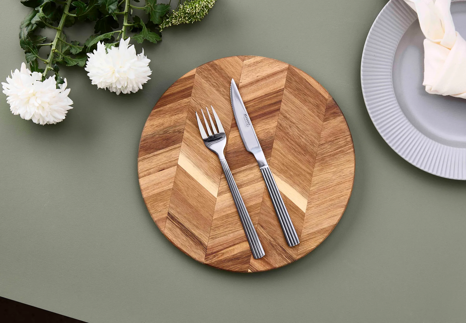 Faca de churrasco Groovy, Aço inoxidável Aida