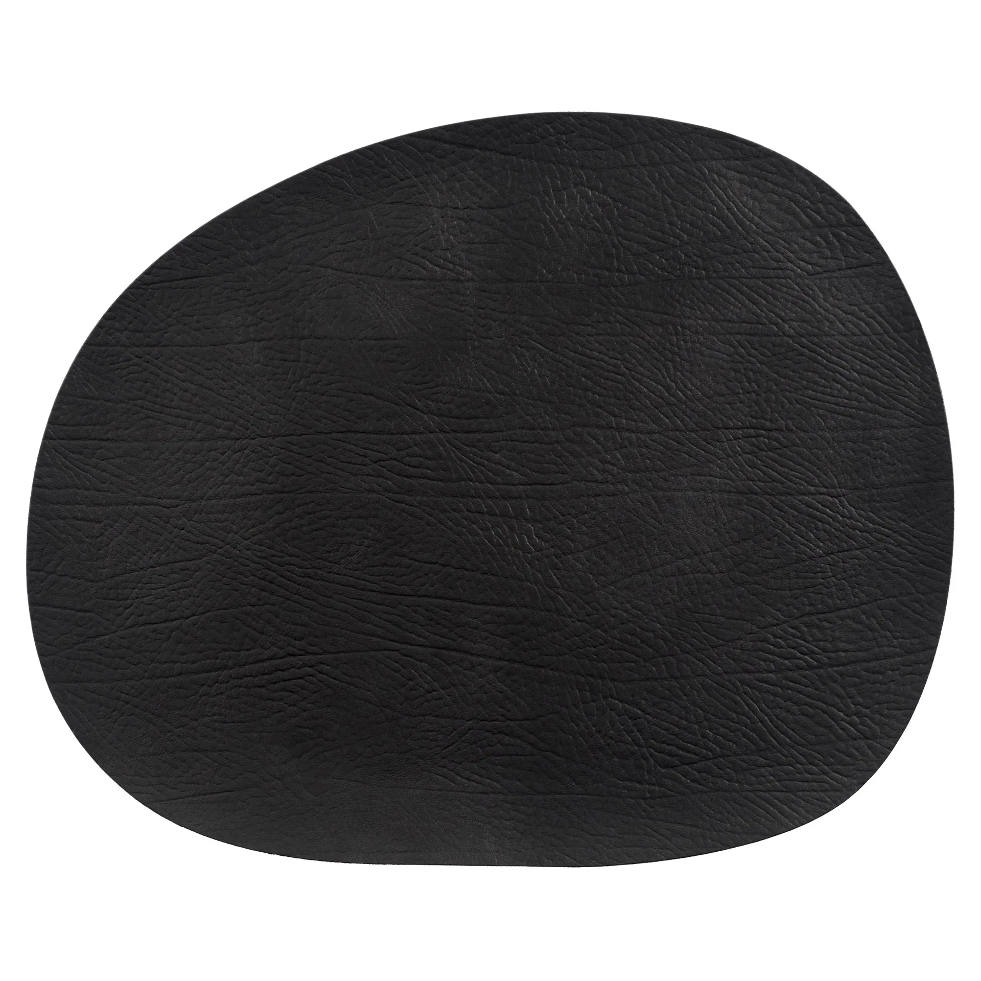 Individual de mesa Raw em couro, Black buffalo (preto) Aida