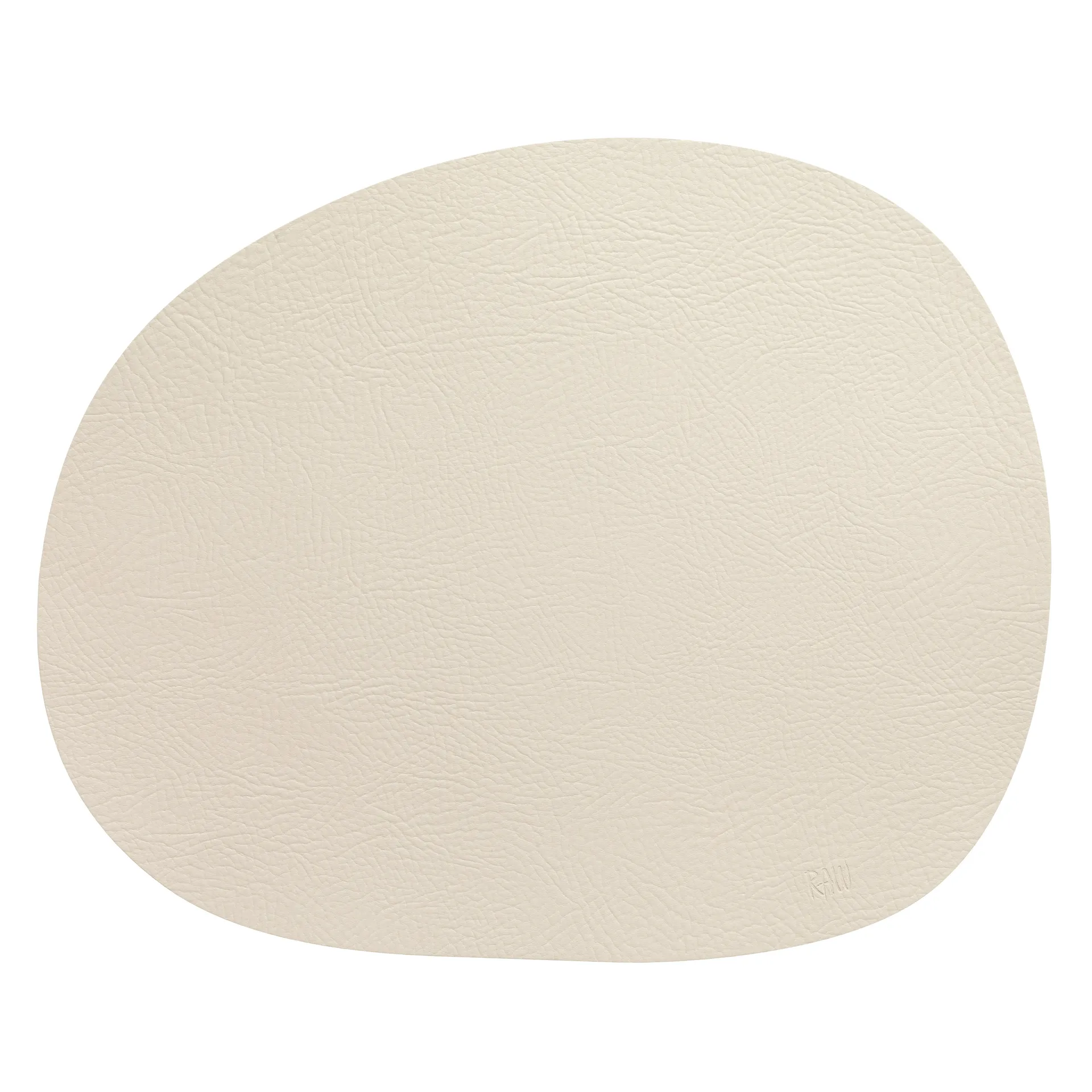 Individual de mesa Raw em couro, Warm nude buffalo  Aida