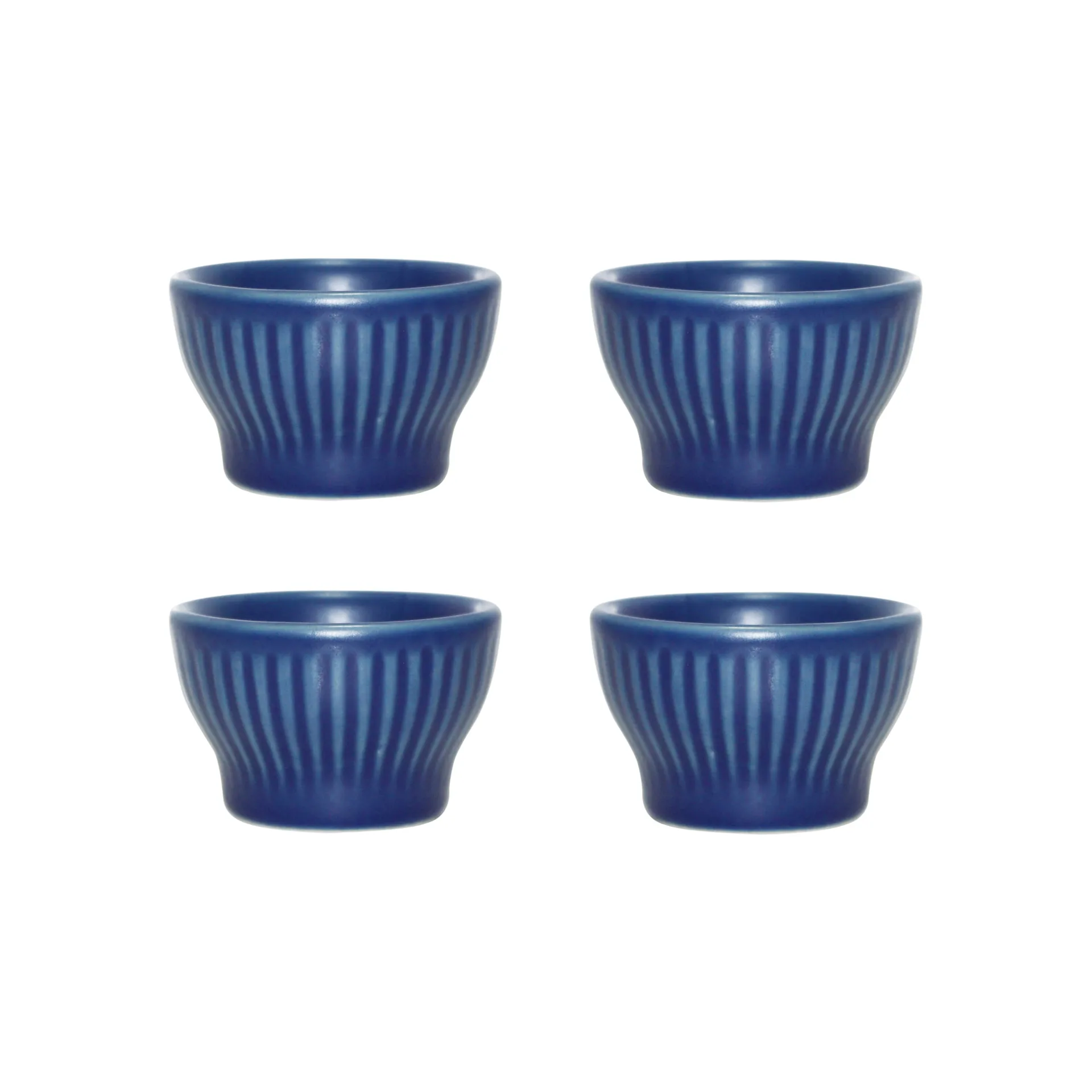 Suporte para ovos Groovy, 4 un. , Blue stoneware Aida