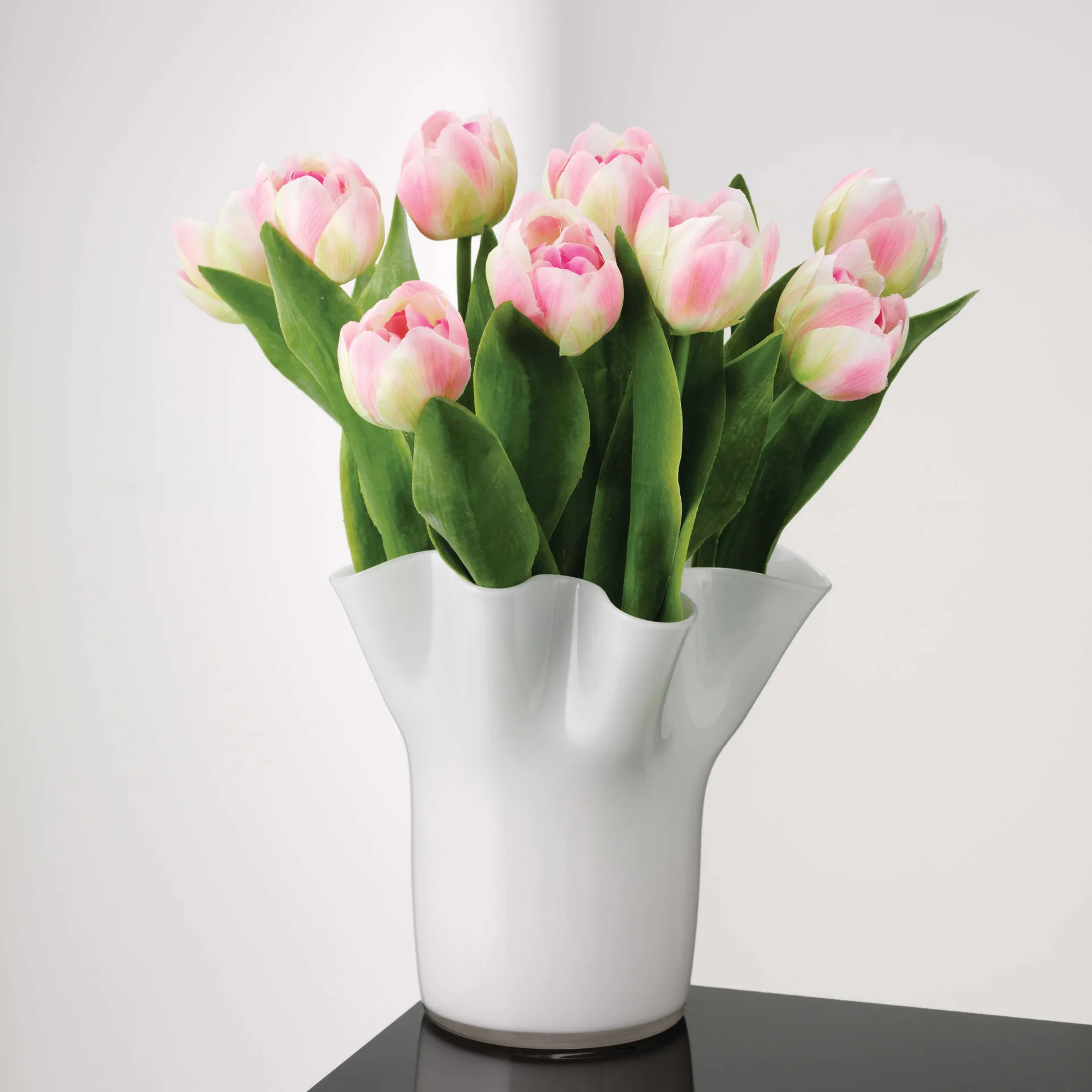 Vaso Tulip 20 cm, branco Aida
