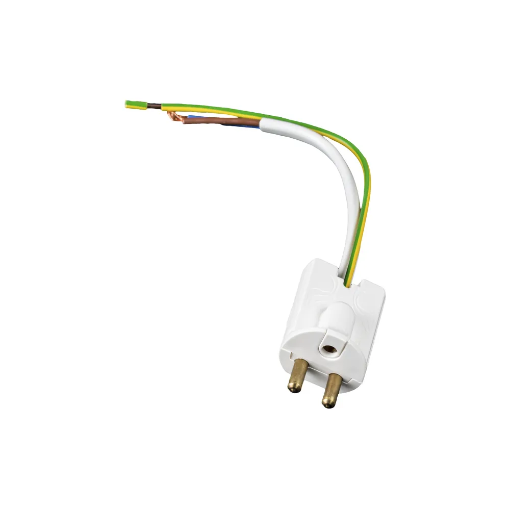 Conector de lâmpada, branco, com cabo de 14 cm, aterrado Airam