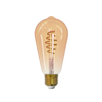 Fonte de luz LED Edison Smart Home Airam Filament - Âmbar, st64, spiral e27, 6w - Airam