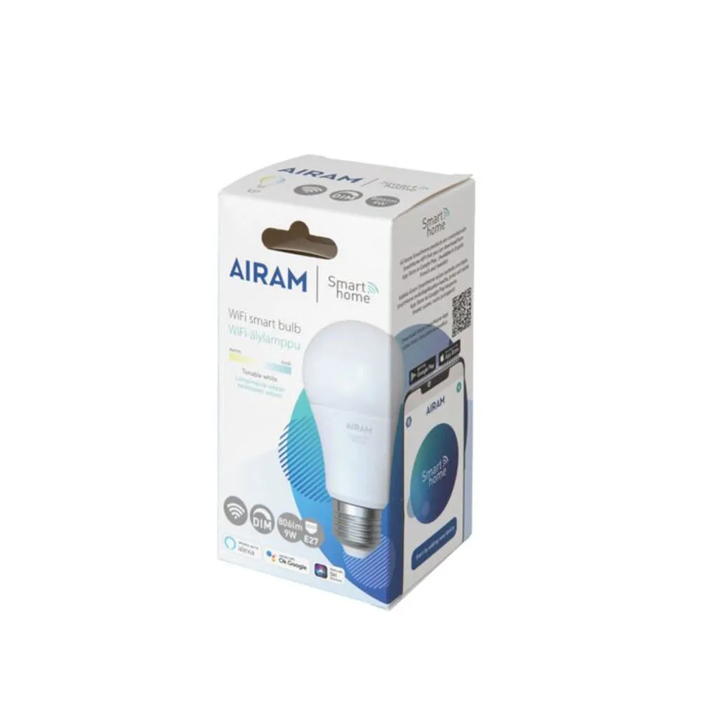 Fonte normal LED Smart Home Airam, branco e27, 9w Airam