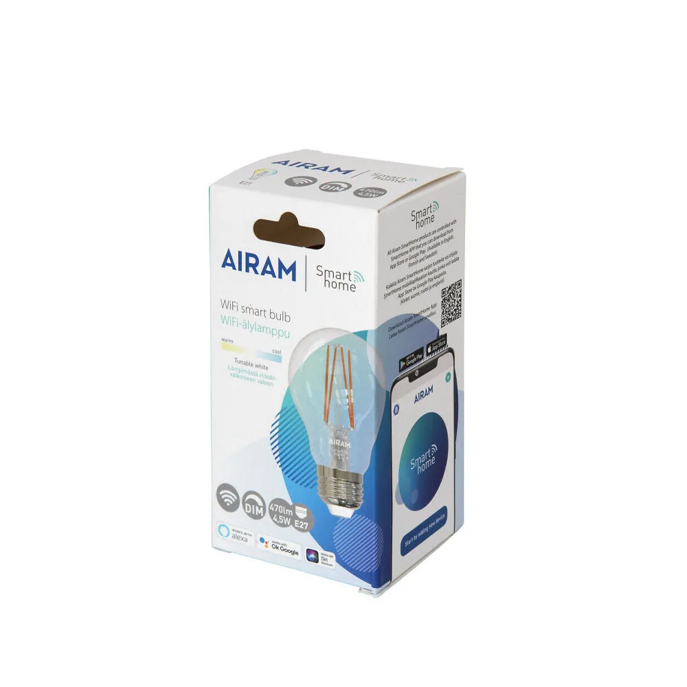 Fonte normal LED Smart Home Airam, Claro e27, 5w Airam