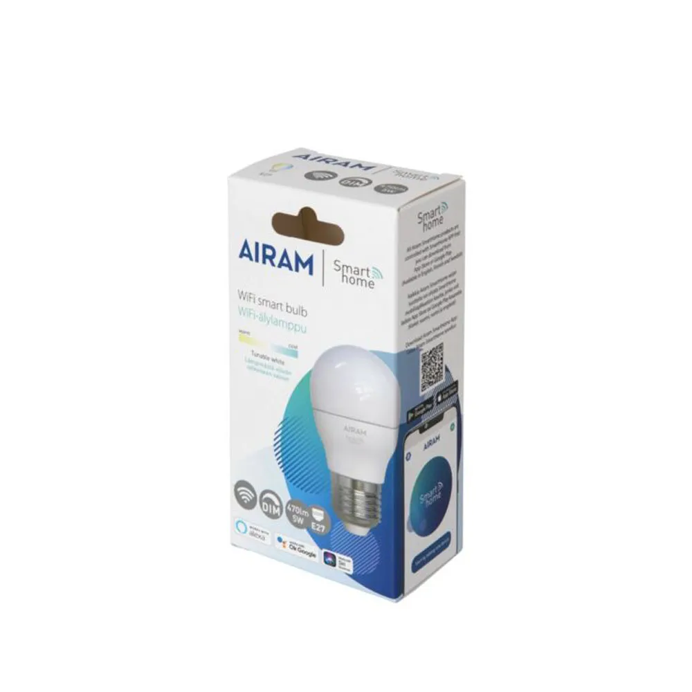 Fonte Smart Home Filament LED Globo Airam, branco e27, 5w  Airam