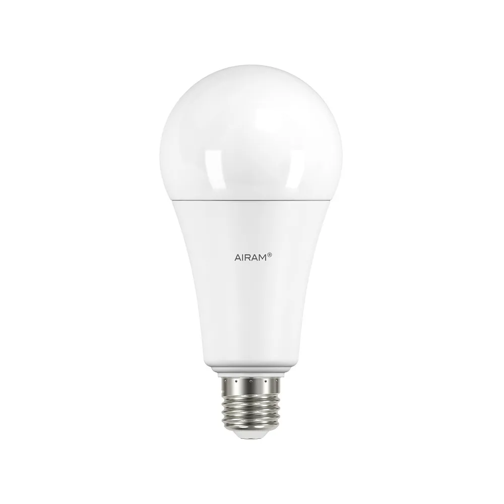 Lâmpada Airam Superlux Normal A67, LED regulável E27 20W opala Airam