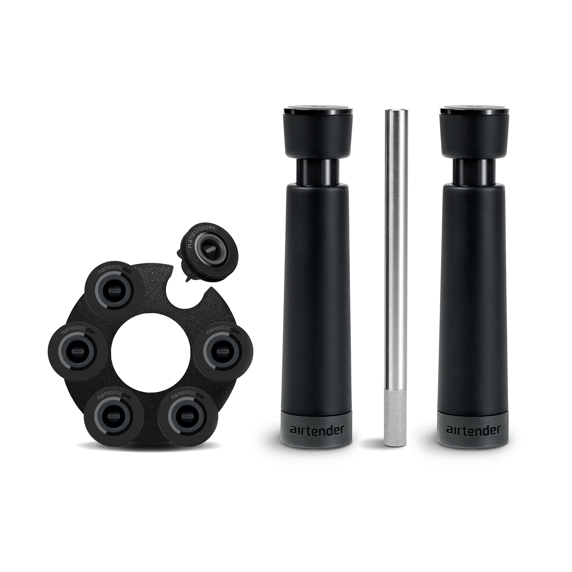Airtender - Aerador e selador a vácuo para amantes de vinho, 9 peças Airtender