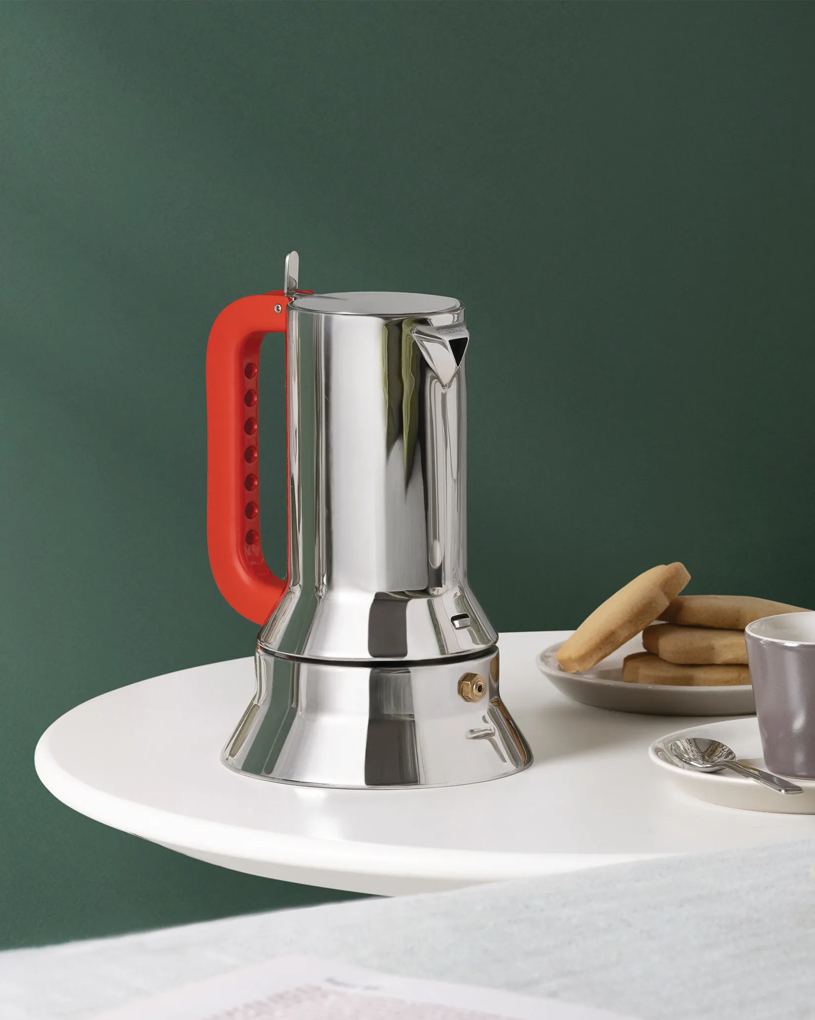 9090 Manico Forato Cafeteira Espresso, 3 chávenas Alessi