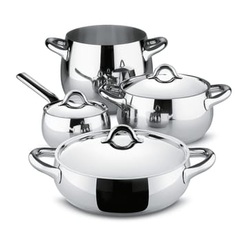 Conjunto de panelas Mami, 7 peças - Aço inoxidável - Alessi