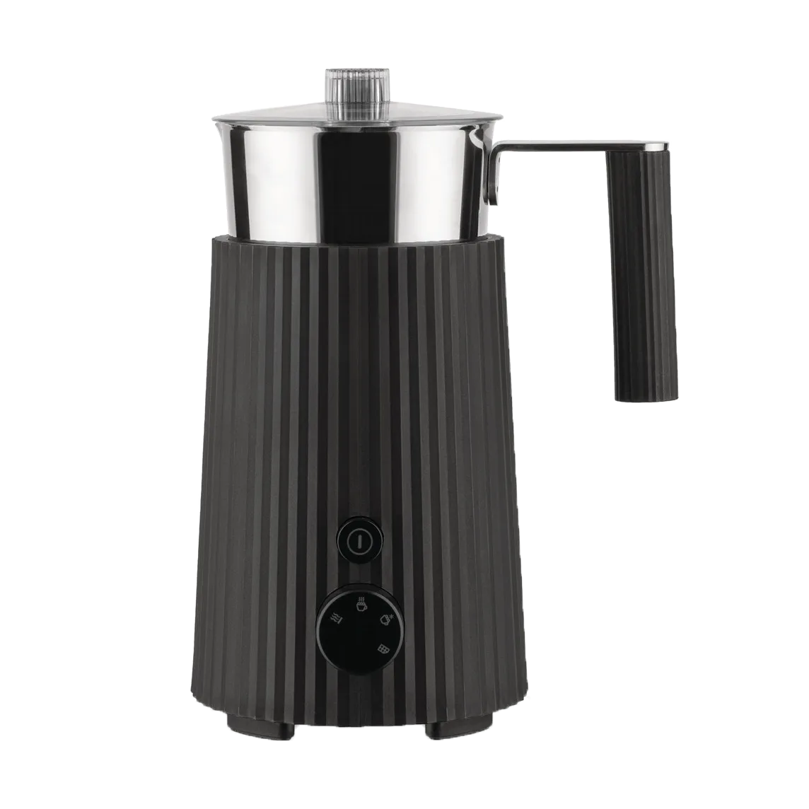 Espumador de leite Plissé 35 cl, Preto Alessi