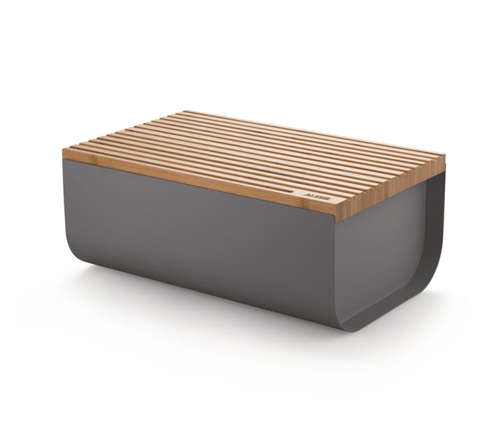 Mattina caixa de pão 34 cm - Cinza escuro-bambu - Alessi