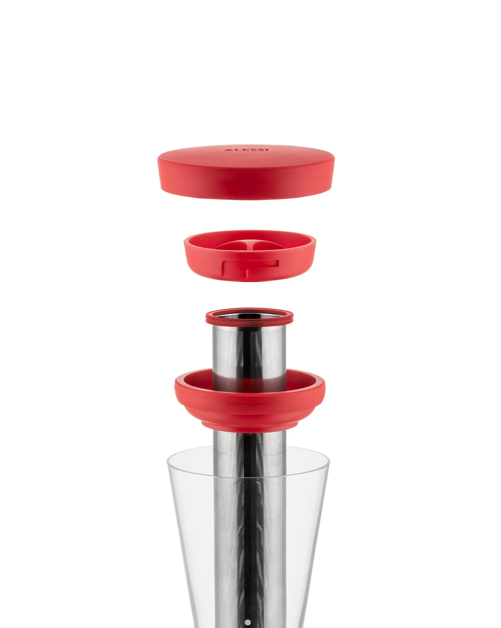 Mazagran garrafa para café cold brew, Vermelho Alessi