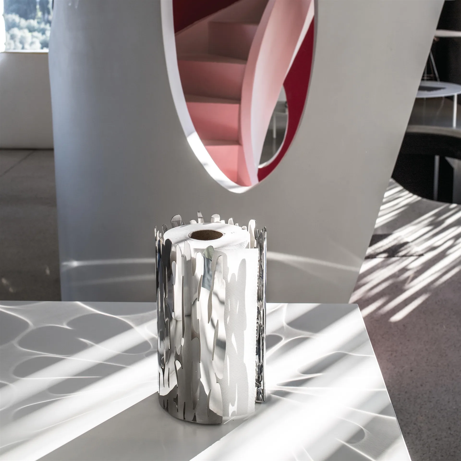 Porta-rolos de cozinha Barkroll, aço inoxidável Alessi