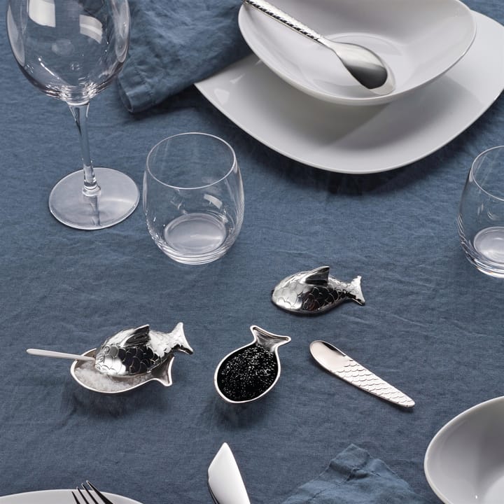 Saleiro Colombina fish, aço inoxidável Alessi