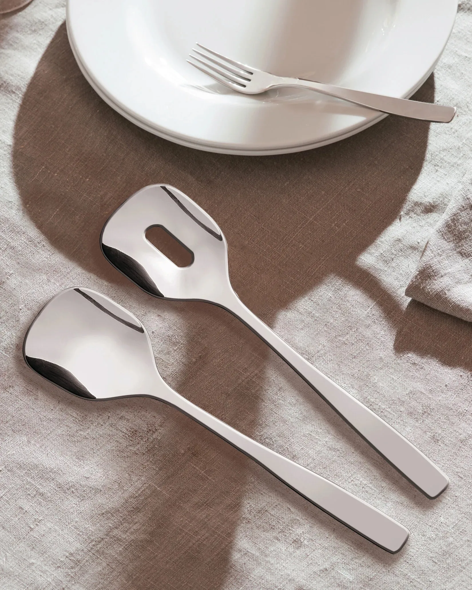 Talheres de salada KnifeForkSpoon, Aço inoxidável Alessi