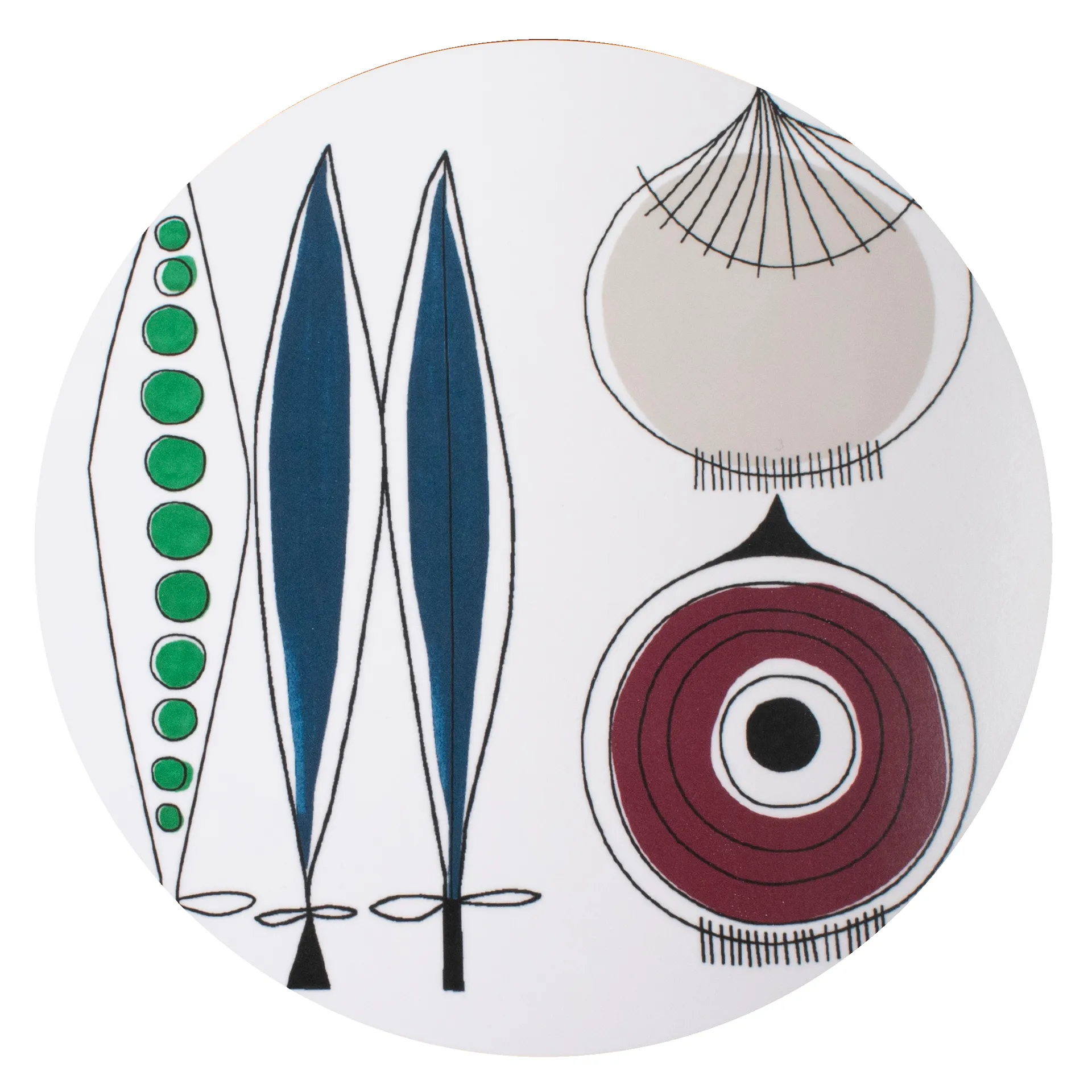 Base de pratos Picknick (cebolas) Ø21 cm, blue-multi Almedahls