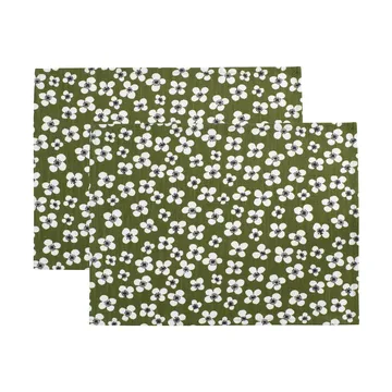 Belle Amie individual de mesa 2 unidades - Verde escuro, 34x45 cm - Almedahls