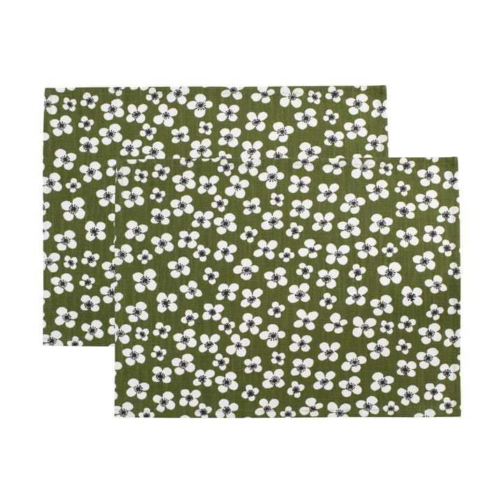 Belle Amie individual de mesa 2 unidades - Verde escuro, 34x45 cm - Almedahls