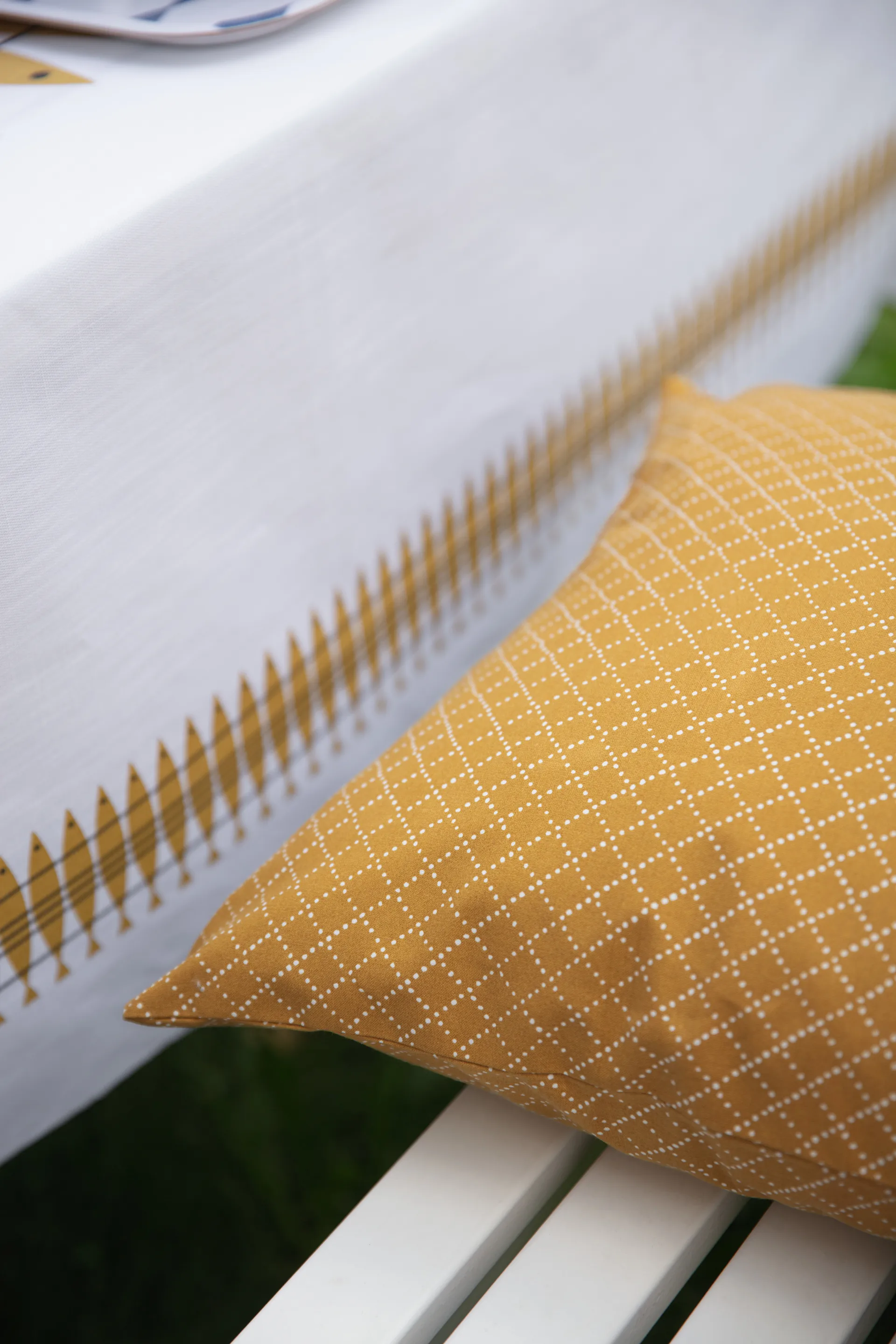 Capa de almofada Prickruta 47x47 cm, Ocre Almedahls