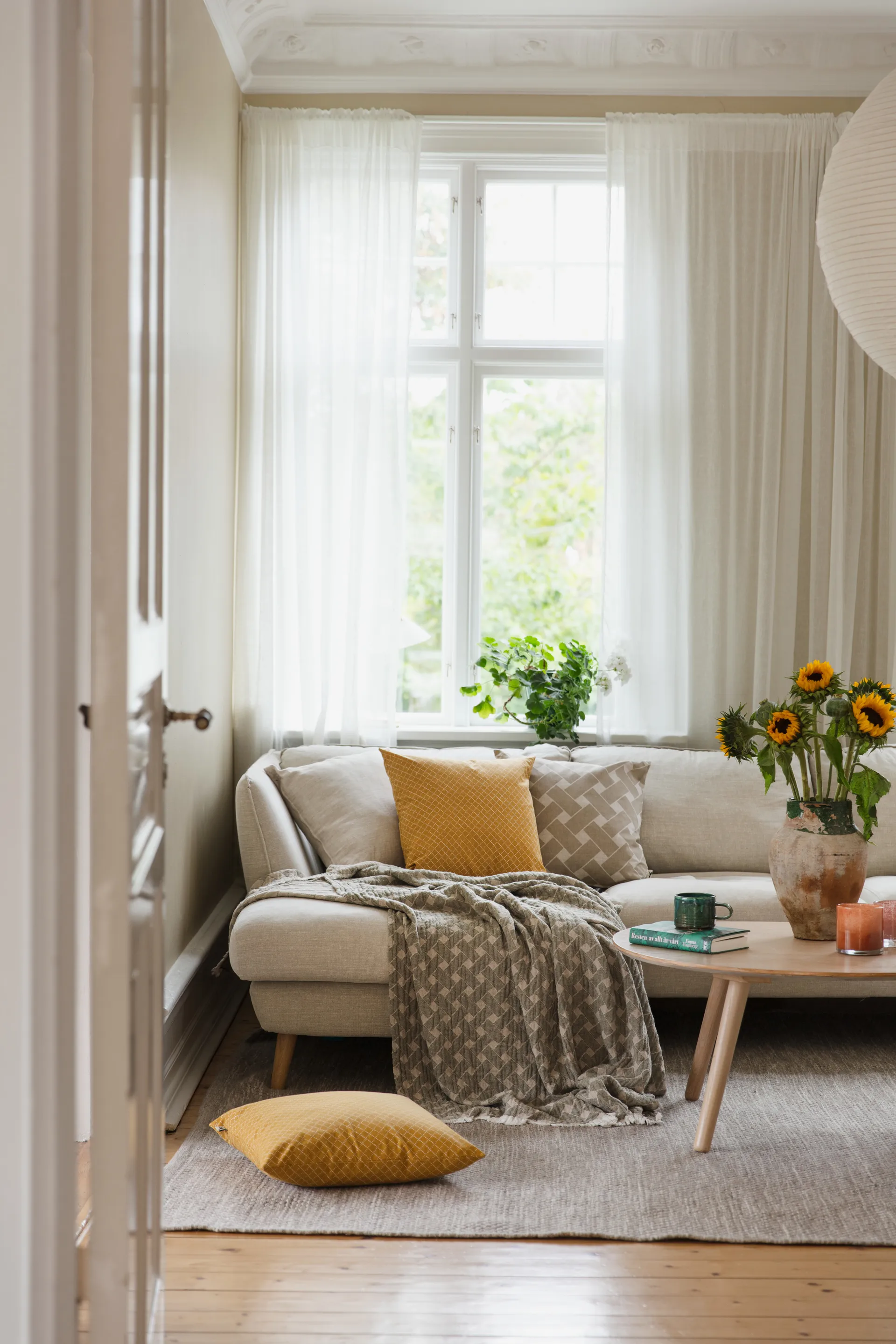 Capa de almofada Prickruta 47x47 cm, Ocre Almedahls