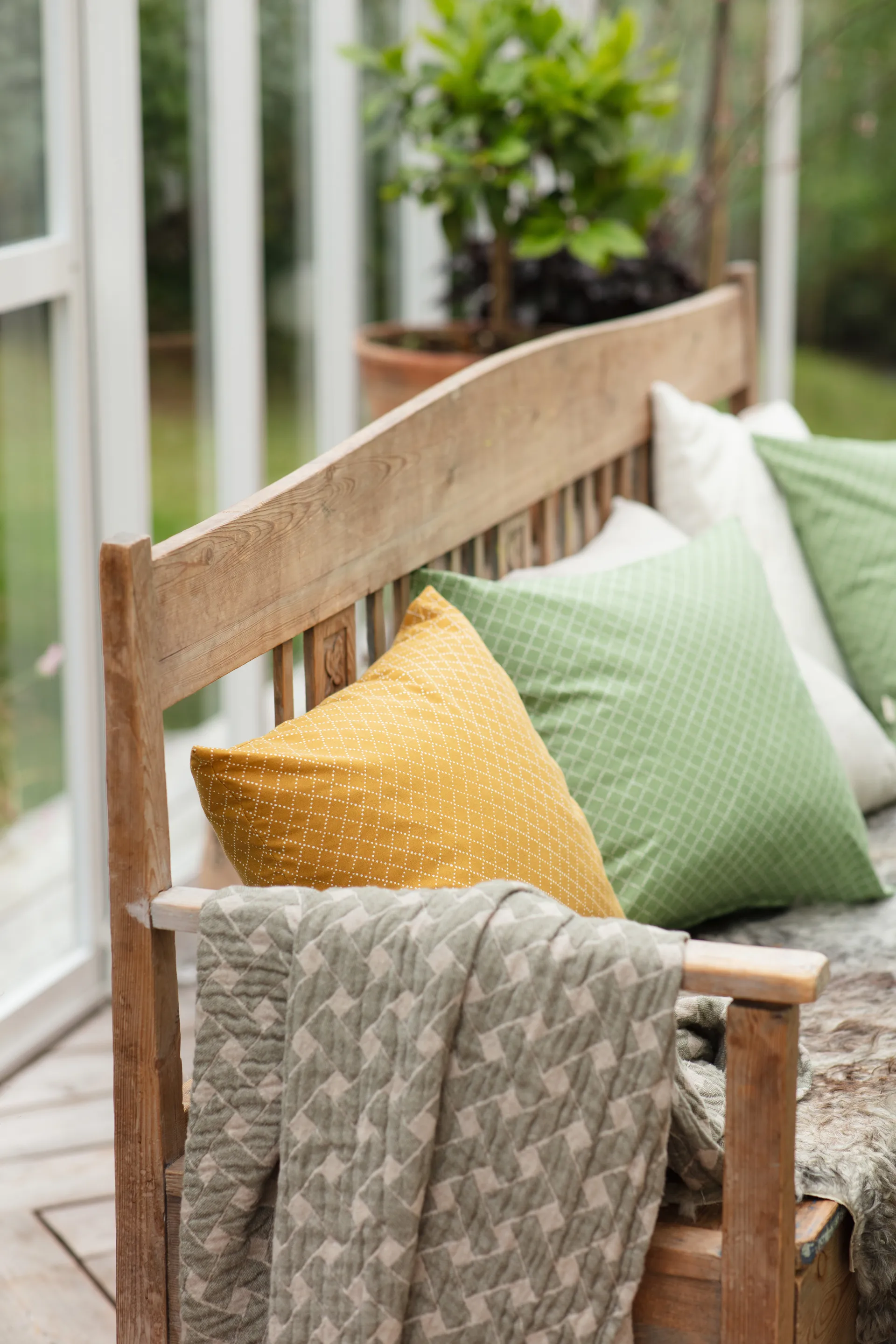 Capa de almofada Prickruta 47x47 cm, Ocre Almedahls