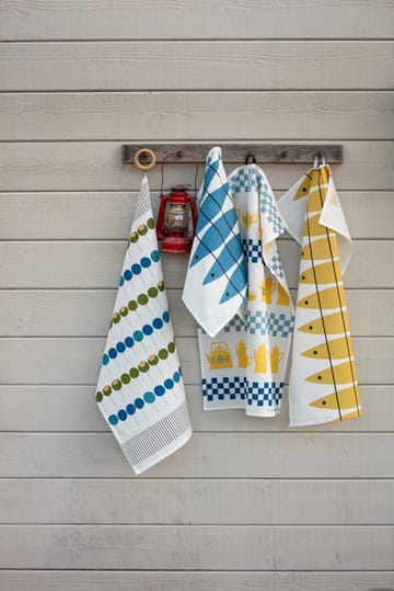 Grytskåpet toalha de cozinha 47x70 cm - Multi-Amarelo-Azul - Almedahls