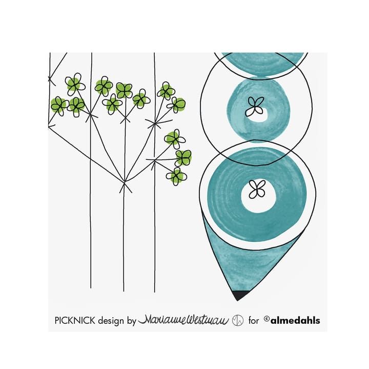 Guardanapos de papel Picknick 20 un., Blue-white Almedahls