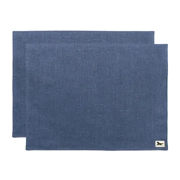Individual de mesa Linen 34x45 cm, conjunto de 2 - Azul - Almedahls