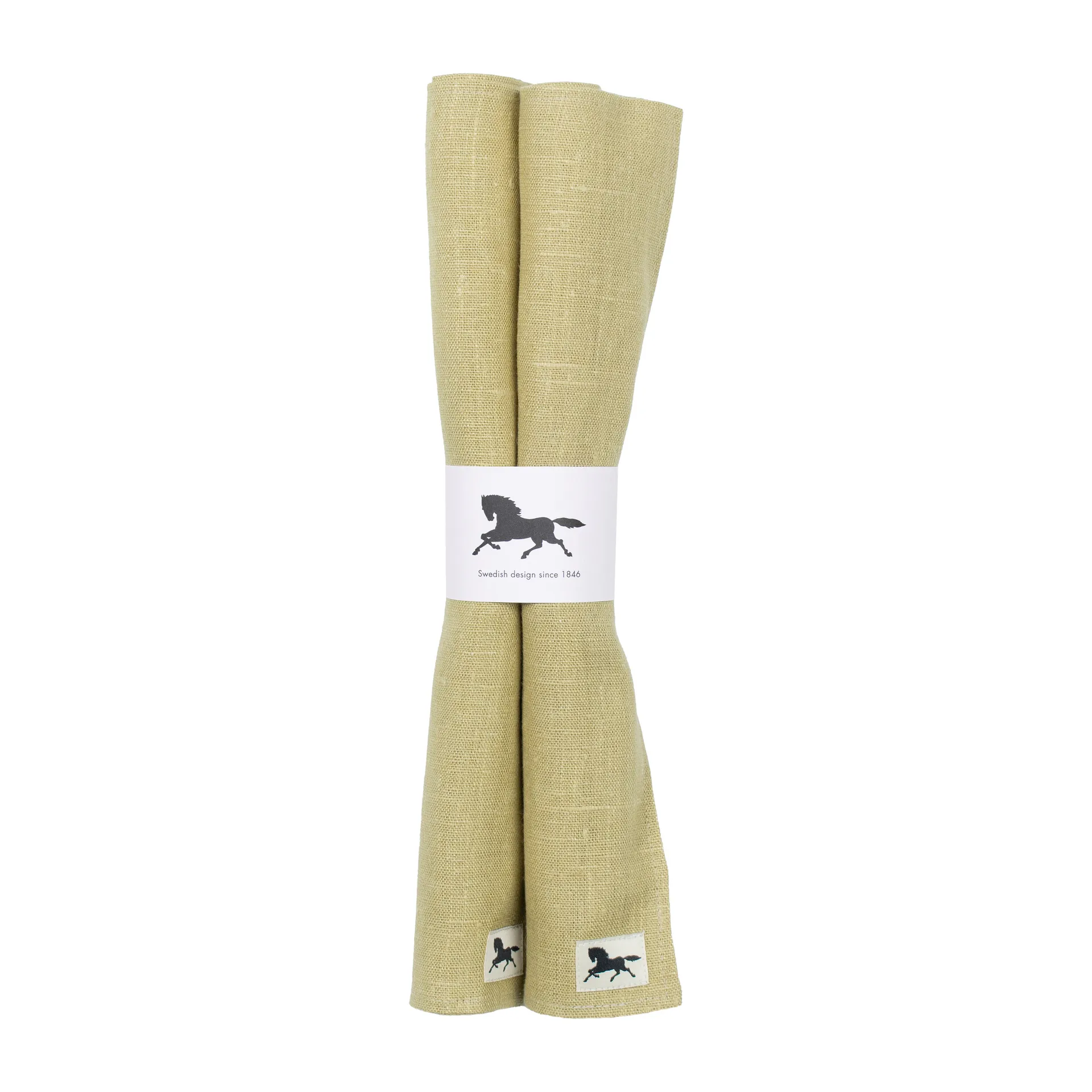 Individual de mesa Linen 34x45 cm, conjunto de 2, Olive Almedahls
