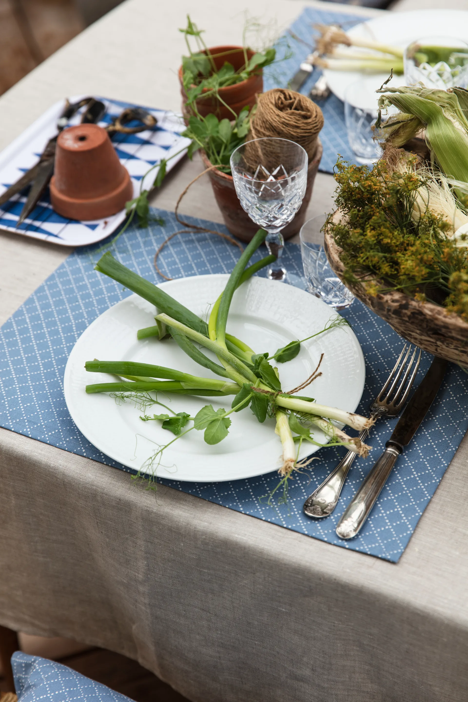 Individual de mesa Prickruta 34x45 cm, 2-unid., Azul Almedahls