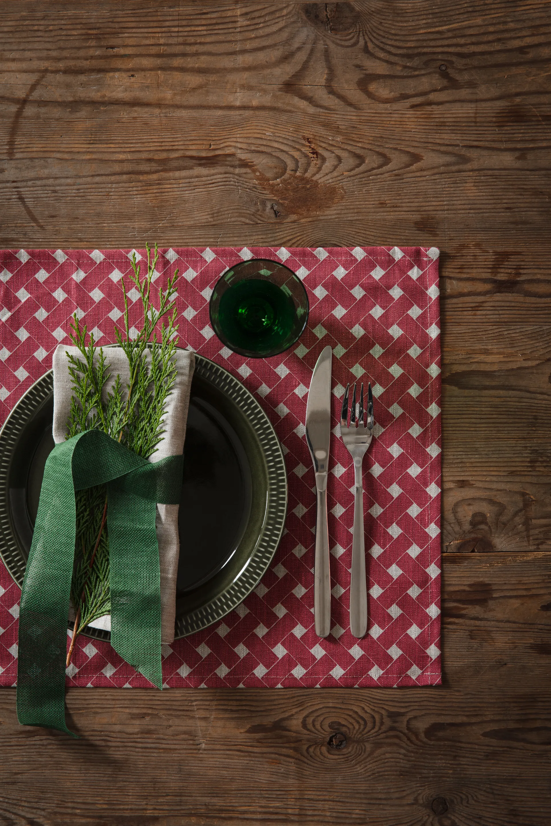 Individual Korg 34x45 cm 2-unidades, Vermelho  Almedahls