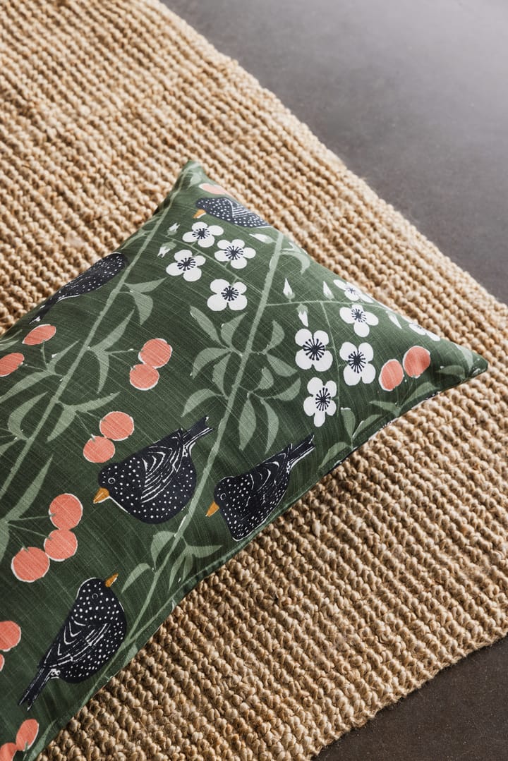 Körsbärsträdgården capa de almofada, Verde escuro, 40x70cm Almedahls