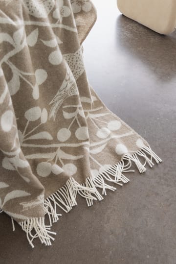 Körsbärsträdgården manta 130x170 cm - Castanho-branco sujo - Almedahls
