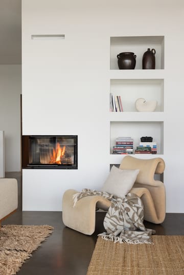 Körsbärsträdgården manta 130x170 cm - Castanho-branco sujo - Almedahls