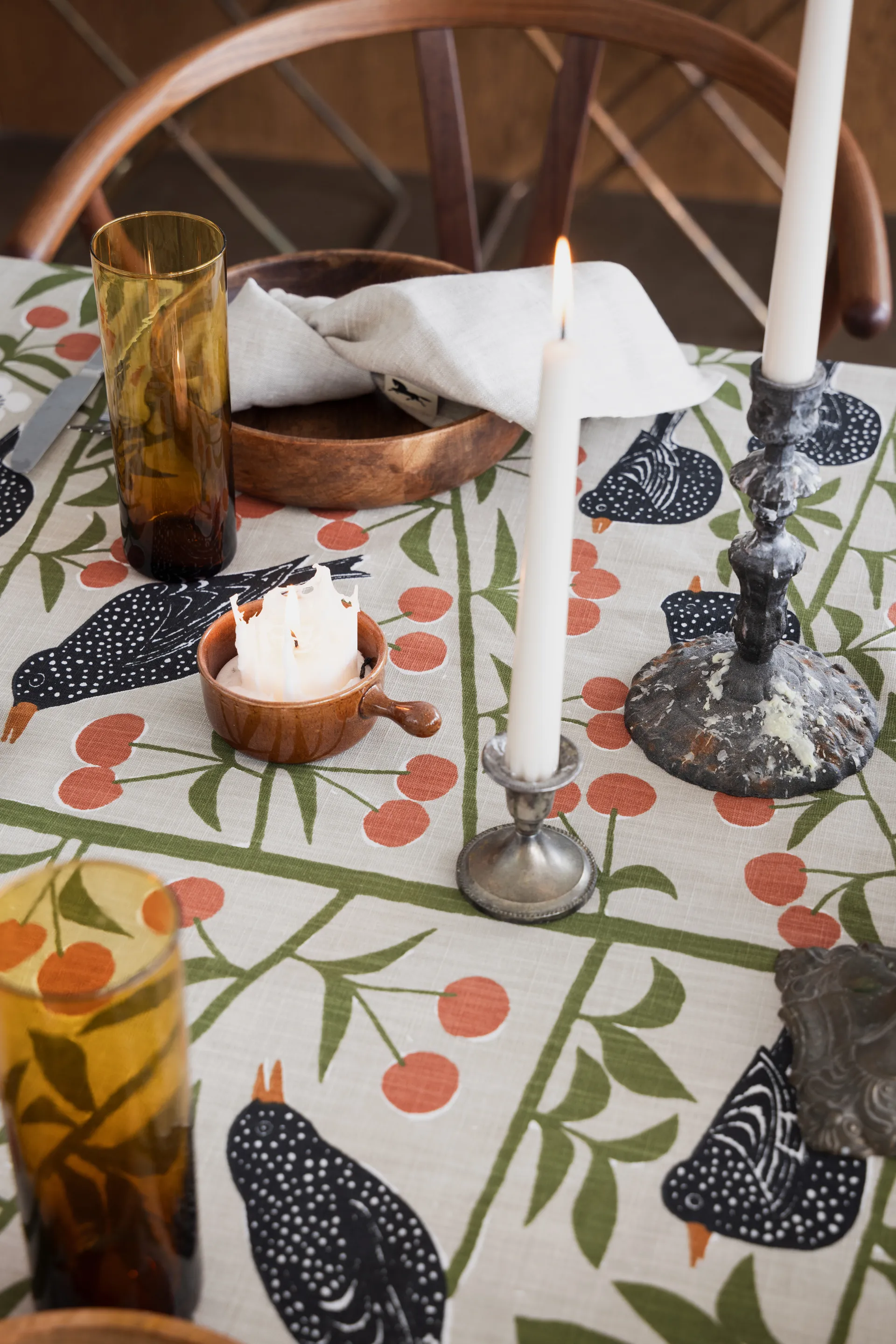 Körsbärsträdgården toalha, Bege, 145x250 cm Almedahls