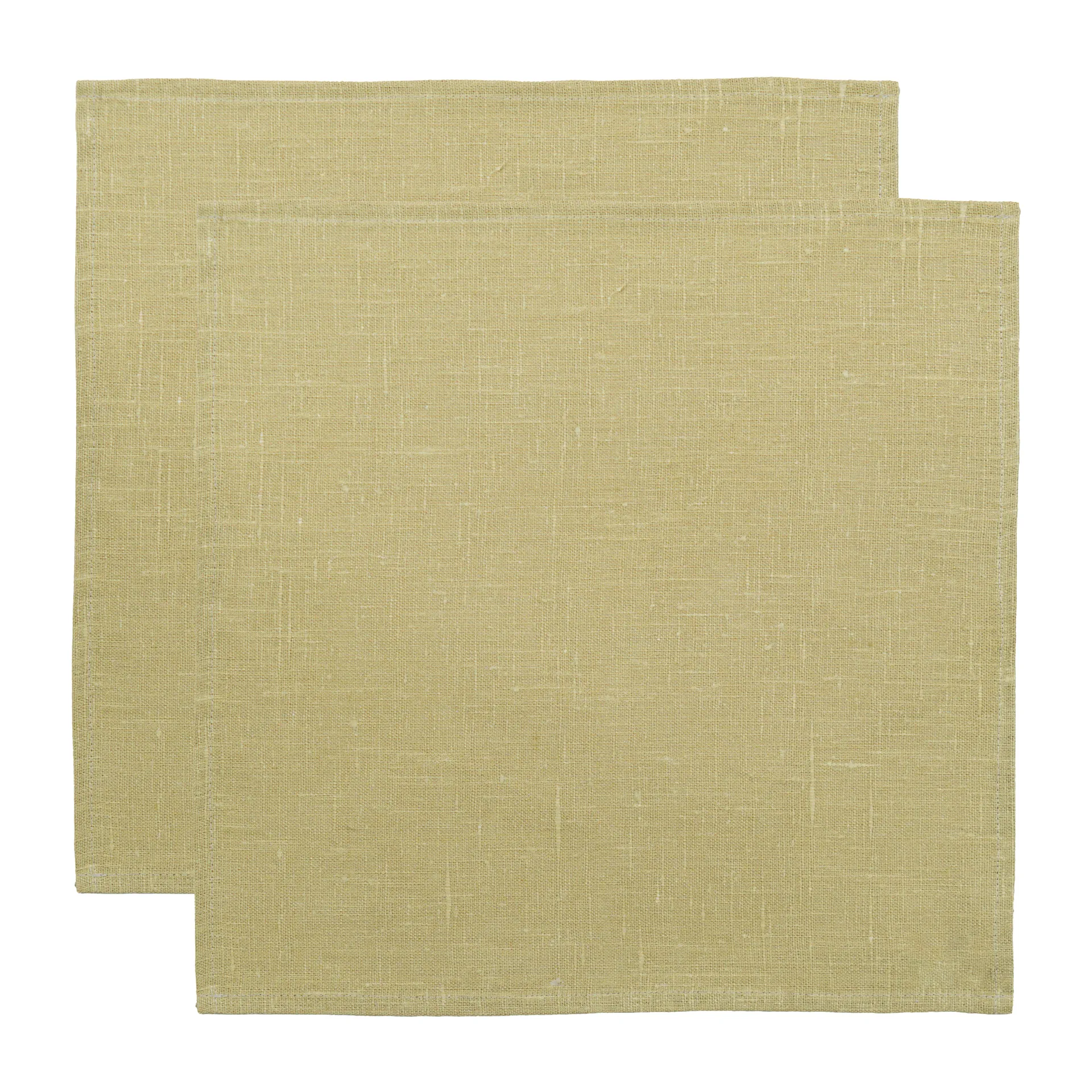 Linne guardanapo 45x45 cm - lote de 2, Light Olive Almedahls