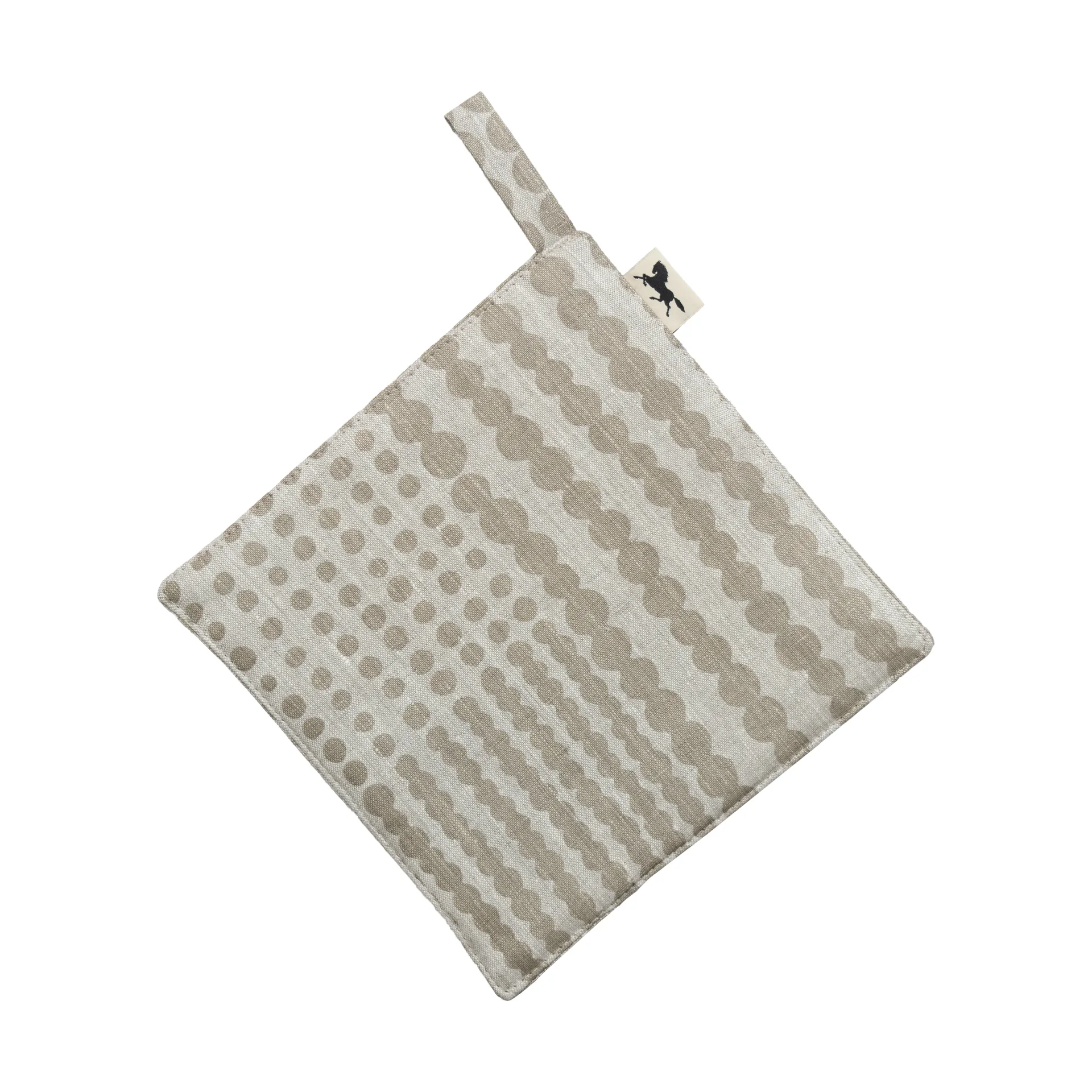 Luva de cozinha tecido de bolinhas 23x23 cm , natural-taupe  Almedahls