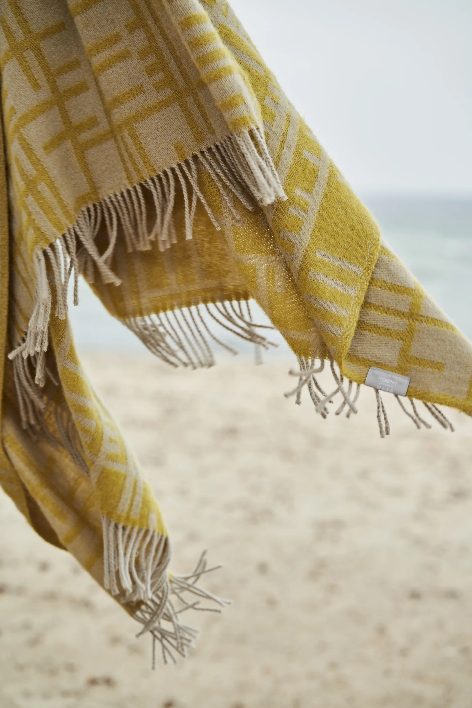 Manta Pickepin 130x170 cm, Oliv (amarelo) Almedahls