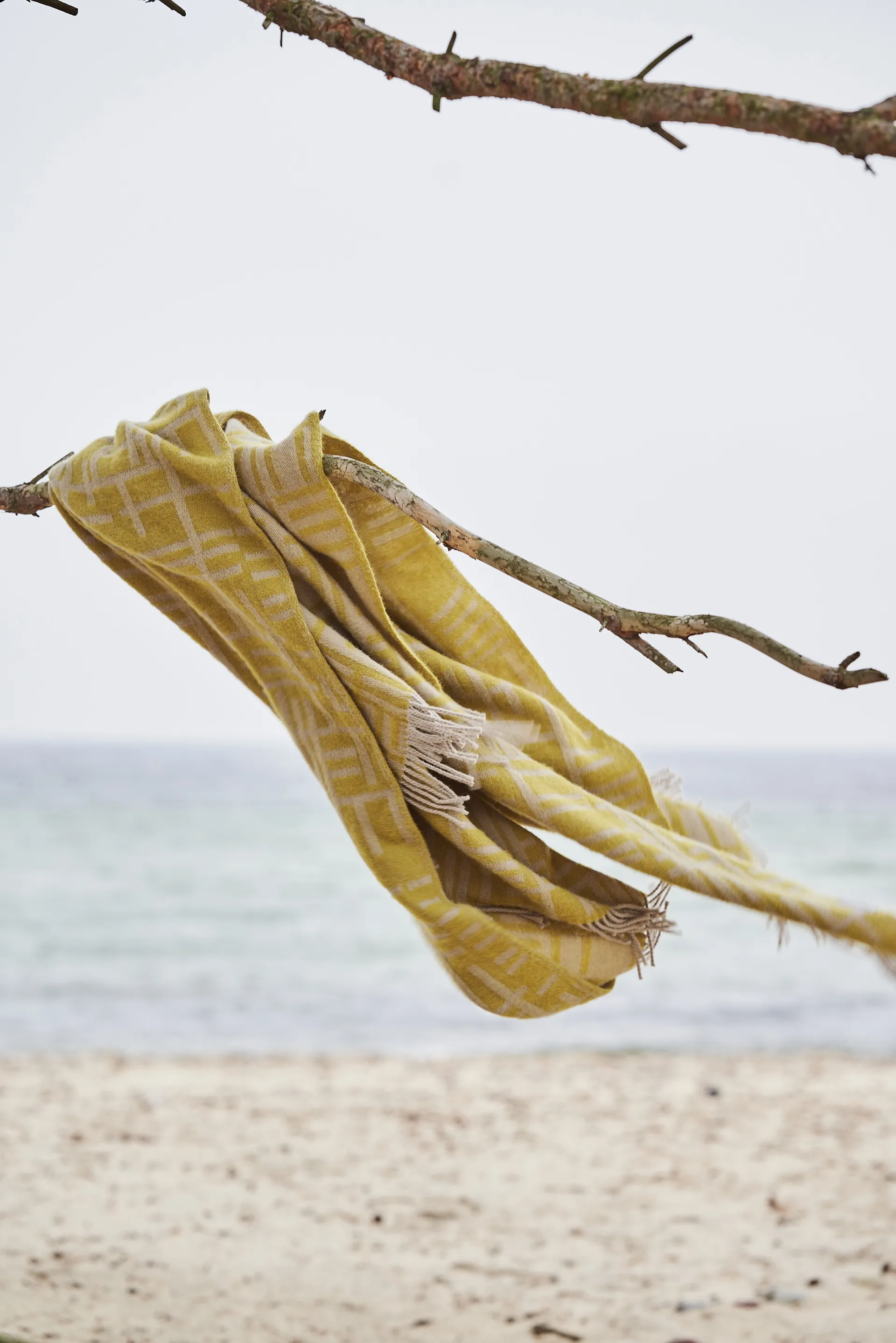 Manta Pickepin 130x170 cm, Oliv (amarelo) Almedahls