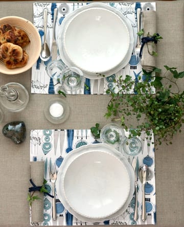 Picknick individual de mesa 34x45 cm 2 unid. - Azul-beige - Almedahls