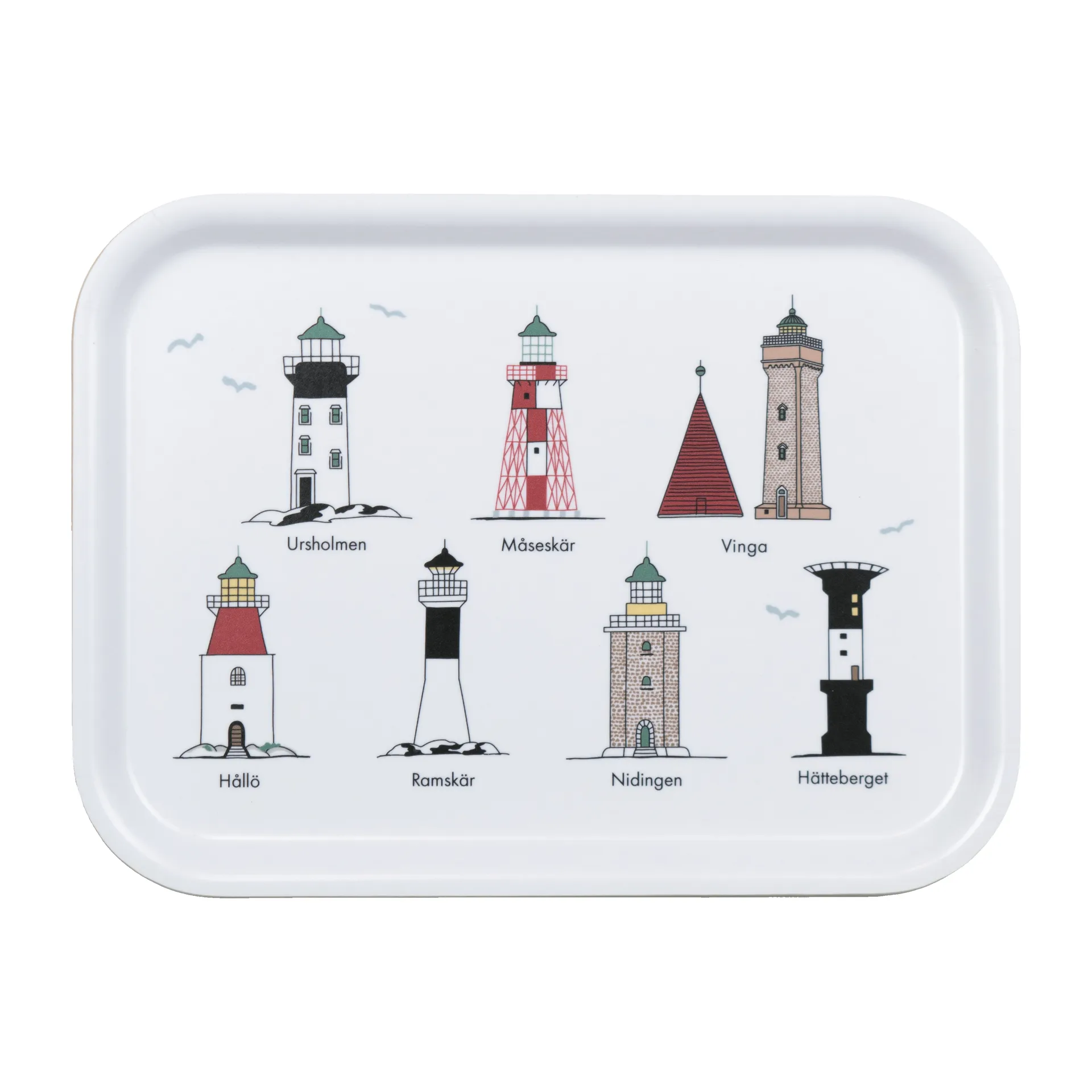 Svenska fyrar bandeja 20x27 cm, Multi Almedahls