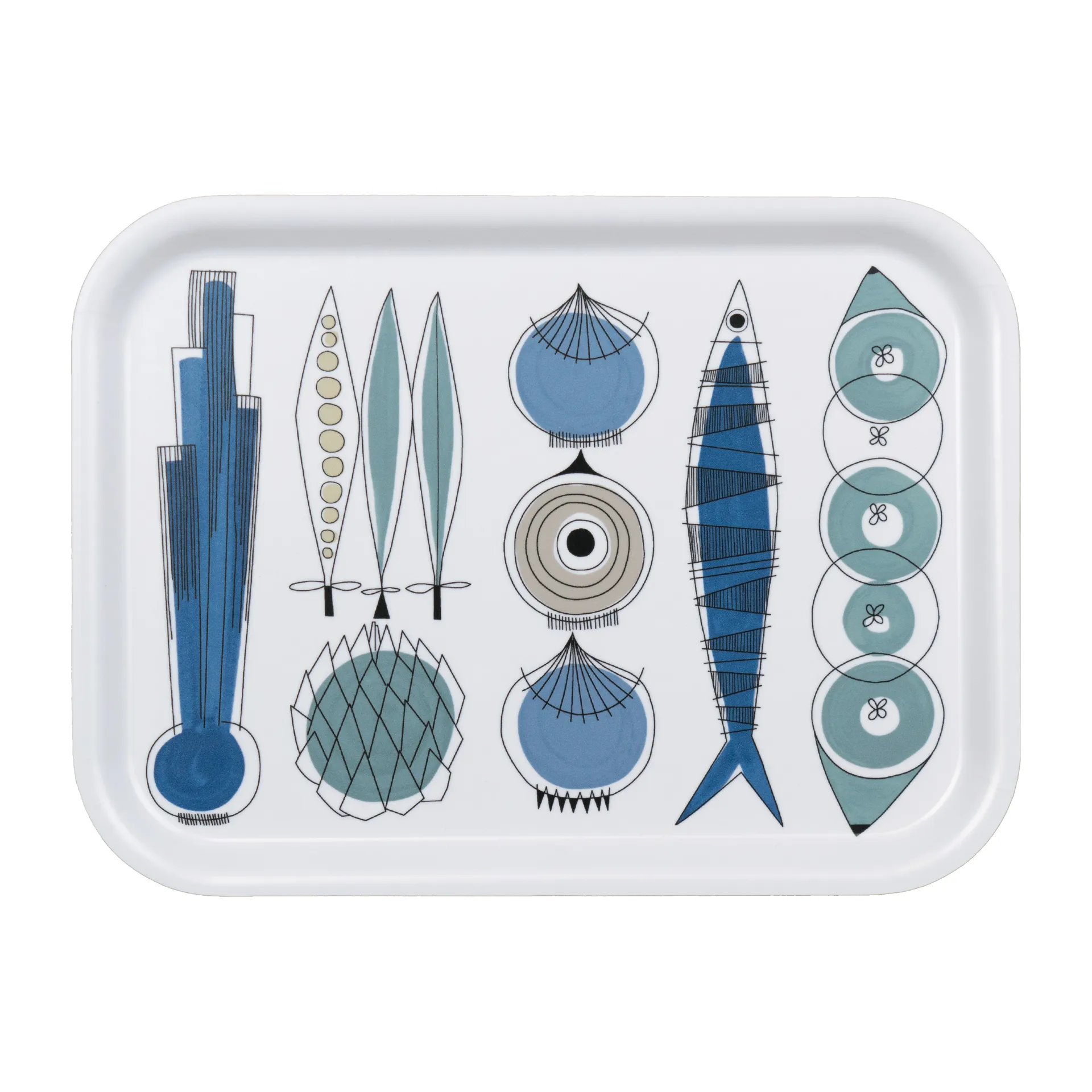 Tabuleiro Picknick 20x27 cm, Azul-beige Almedahls