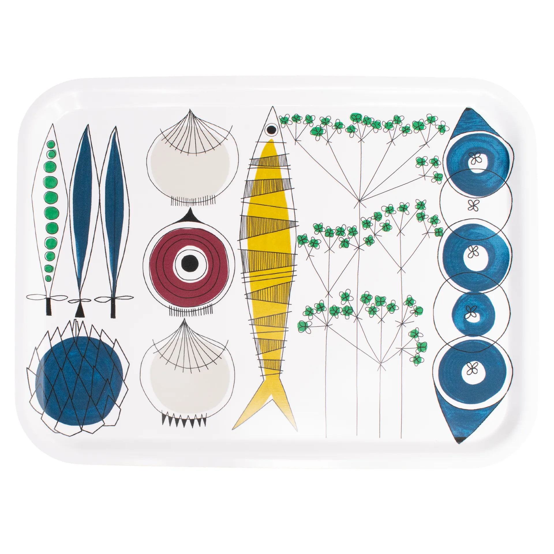Tabuleiro Picknick 20x27 cm, blue-multi Almedahls