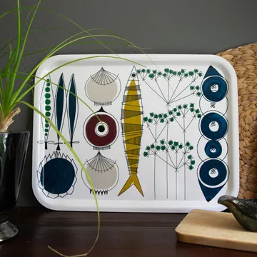 Tabuleiro Picknick 33x43 cm - blue-multi - Almedahls