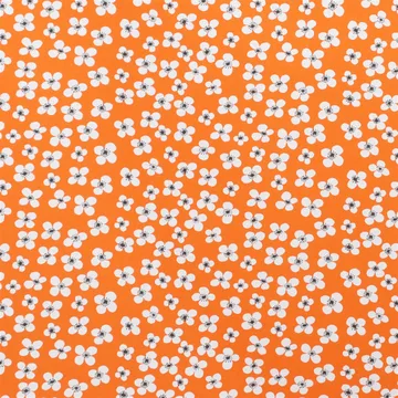 Tecido Belle Amie laranja - laranja-branco - Almedahls