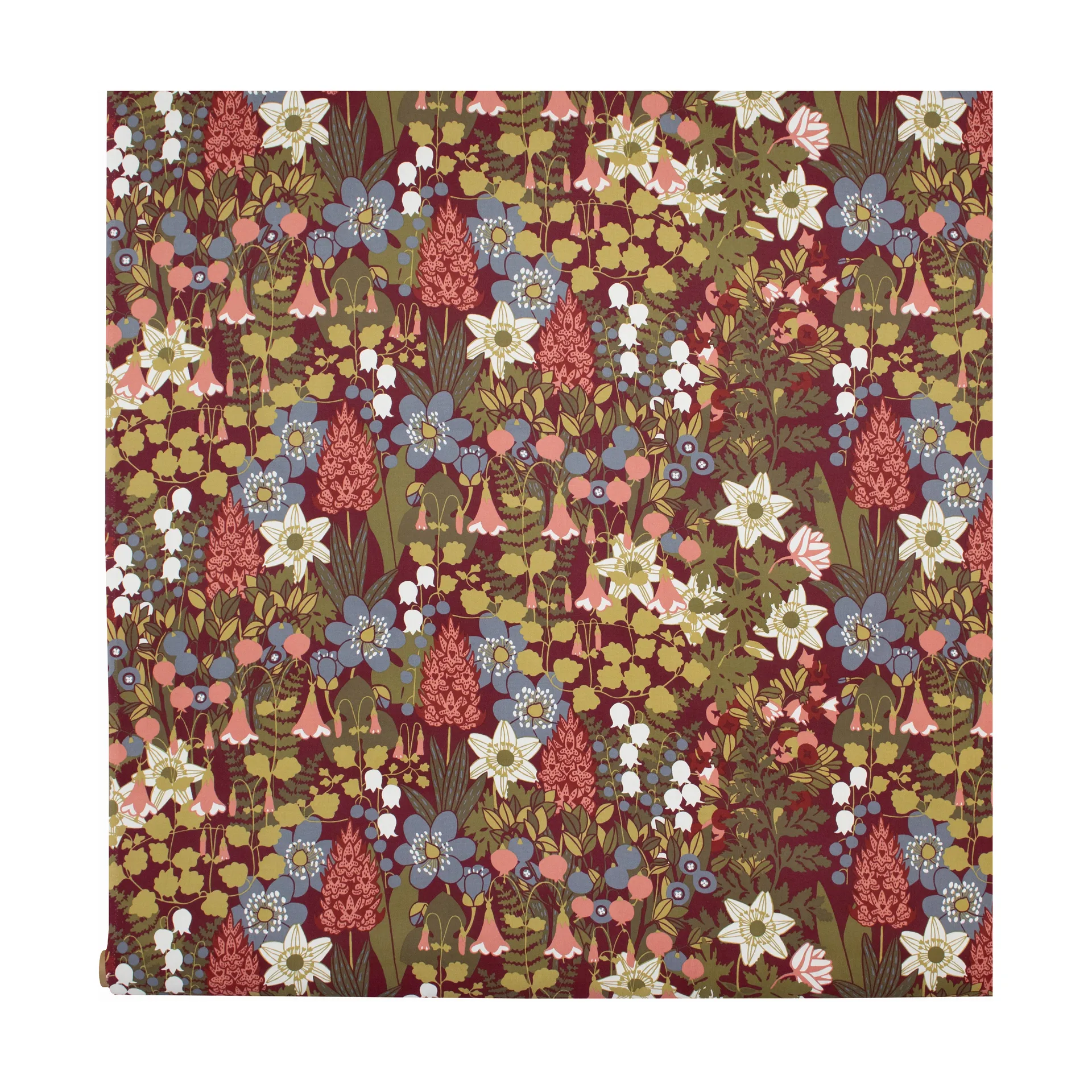 Tecido floresta, Vermelho vinho Almedahls