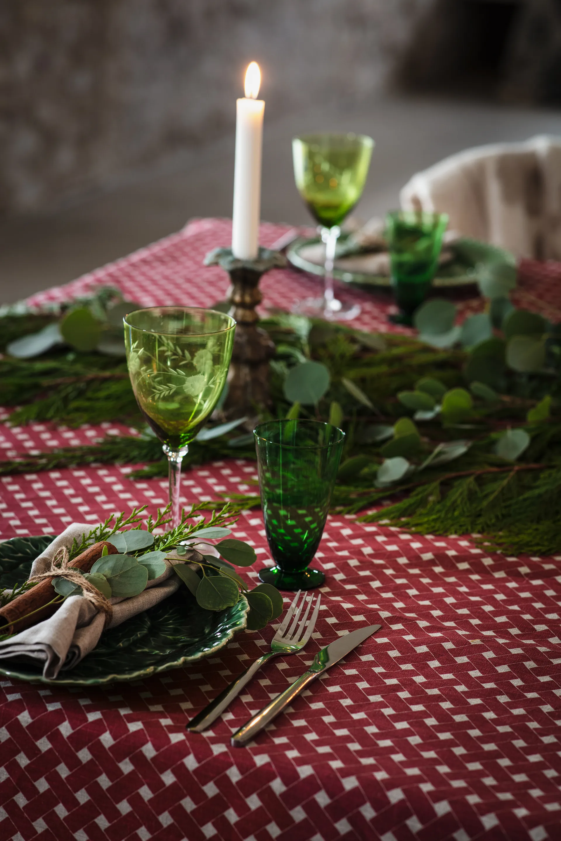 Tecido Korg, Vermelho  Almedahls