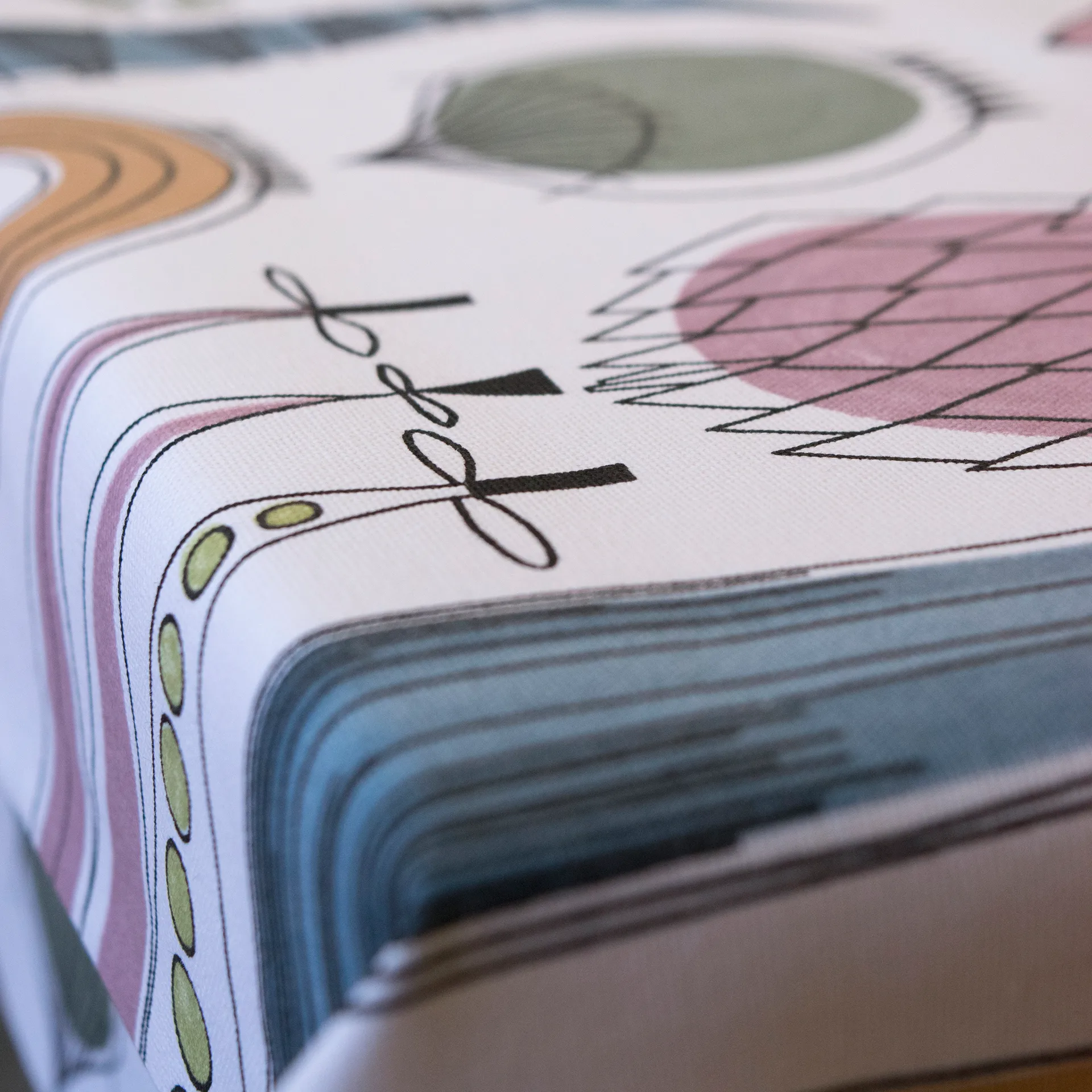 Toalha impermeável Picknick, azul-rosa Almedahls